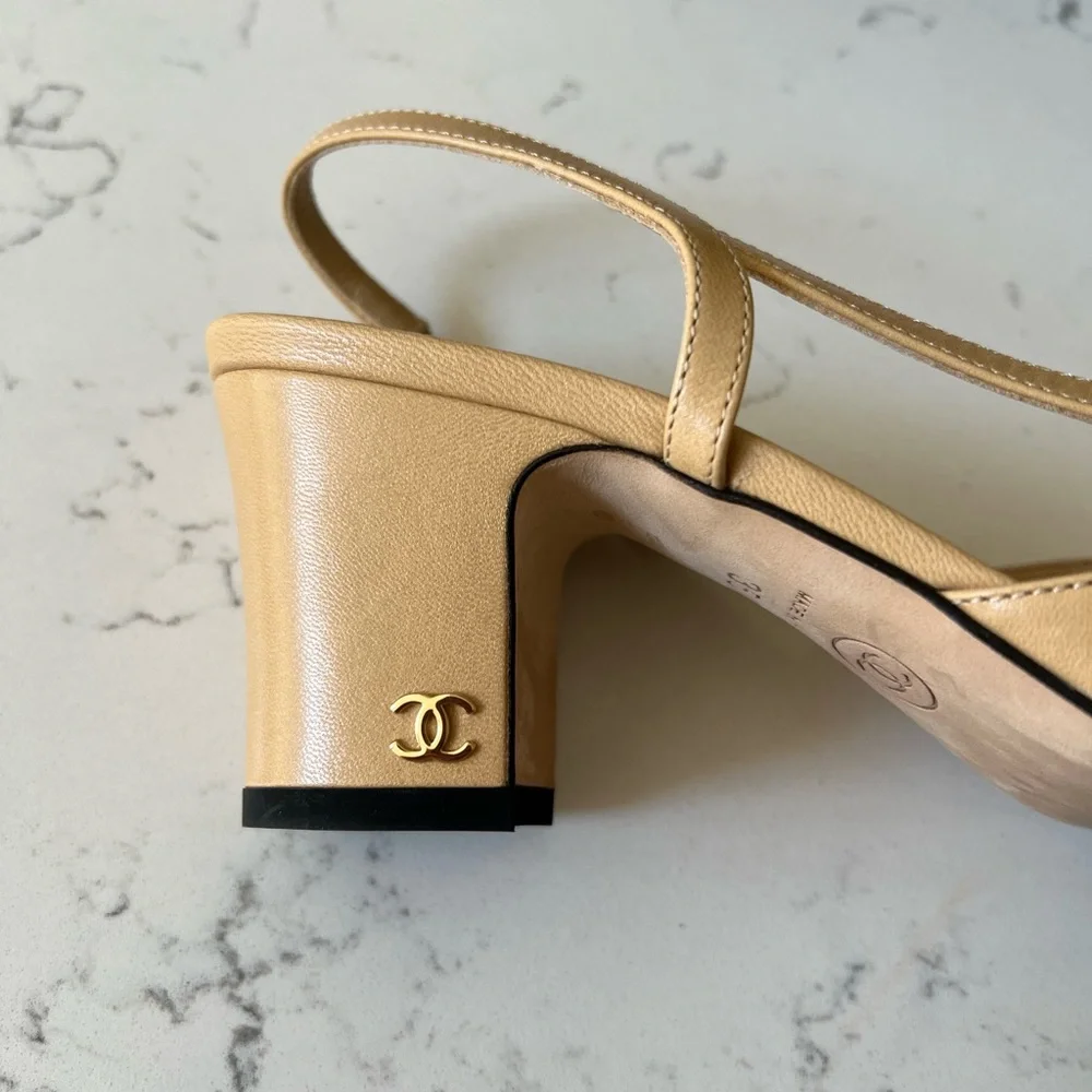 💯 AUTHENTIC CHANEL SLINGBACKS - Picture 3 of 8